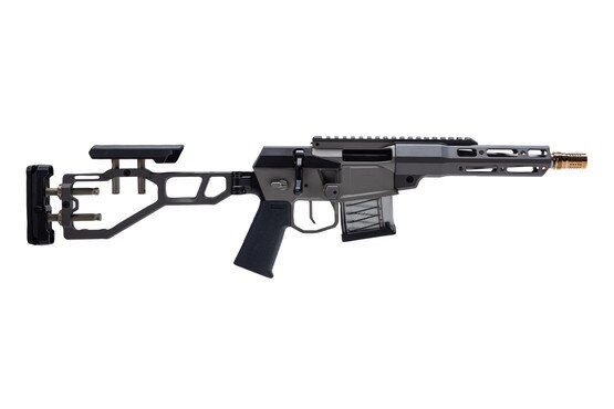 Q Mini Fix 300 BLK 8” Bolt Action SBR has a 45 degree short throw bolt handle.